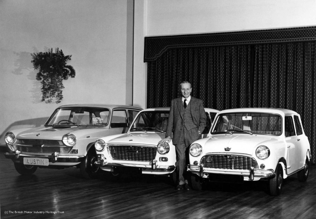 Alec Issigonis and his full range of cars