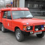 This 6-wheeled Range Rover Carmichael fire tender was still in active use.