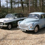 Triumph Herald and a Morris Minor